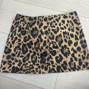 Leopard print mini skirt